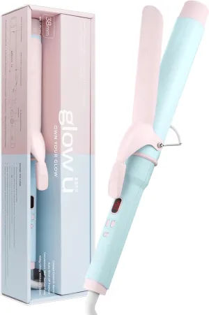1 1/2 inch Extra Long Curling Iron - 10 Temperature Modes Fast and Easy Styling - 7.3" Ceramic Barrel Hair Wand for All Hair Types Blowout, Beach Waves, Bouncy Curls - Cotton Candy