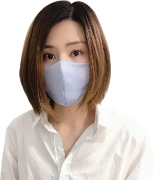 100% Mulberry Silk Face Mask Breathable Hypoallergenic with Filter Pocket Washable Reusable for Sensitive Skin, Pack of Two