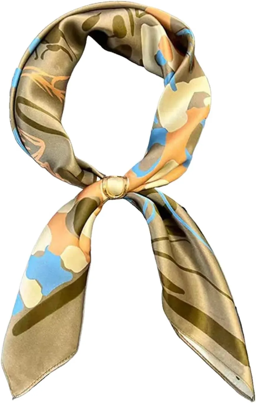 100% Mulberry Silk Long Scarf for Hair Beach Head Wraps for Women Handbag accessories Necktie