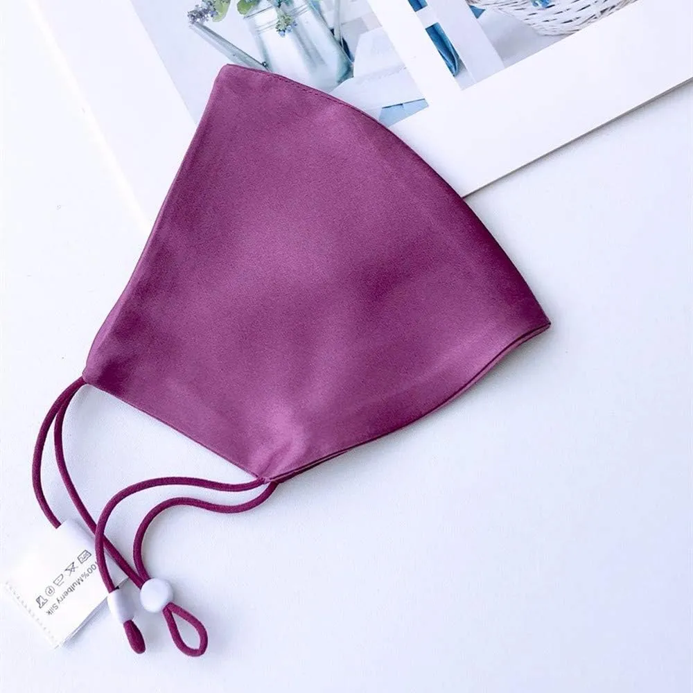 100% Mulberry Silk Mask Adjustable with Filter Pocket