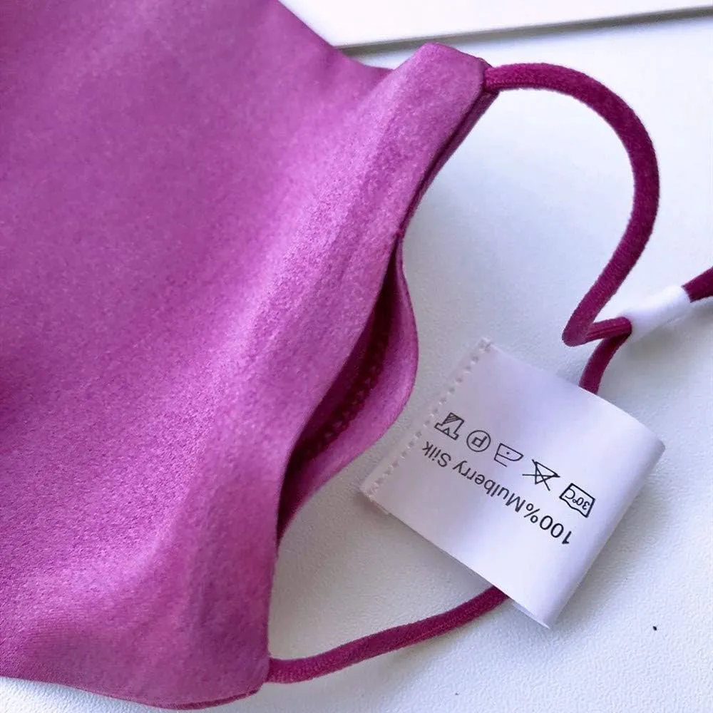 100% Mulberry Silk Mask Adjustable with Filter Pocket