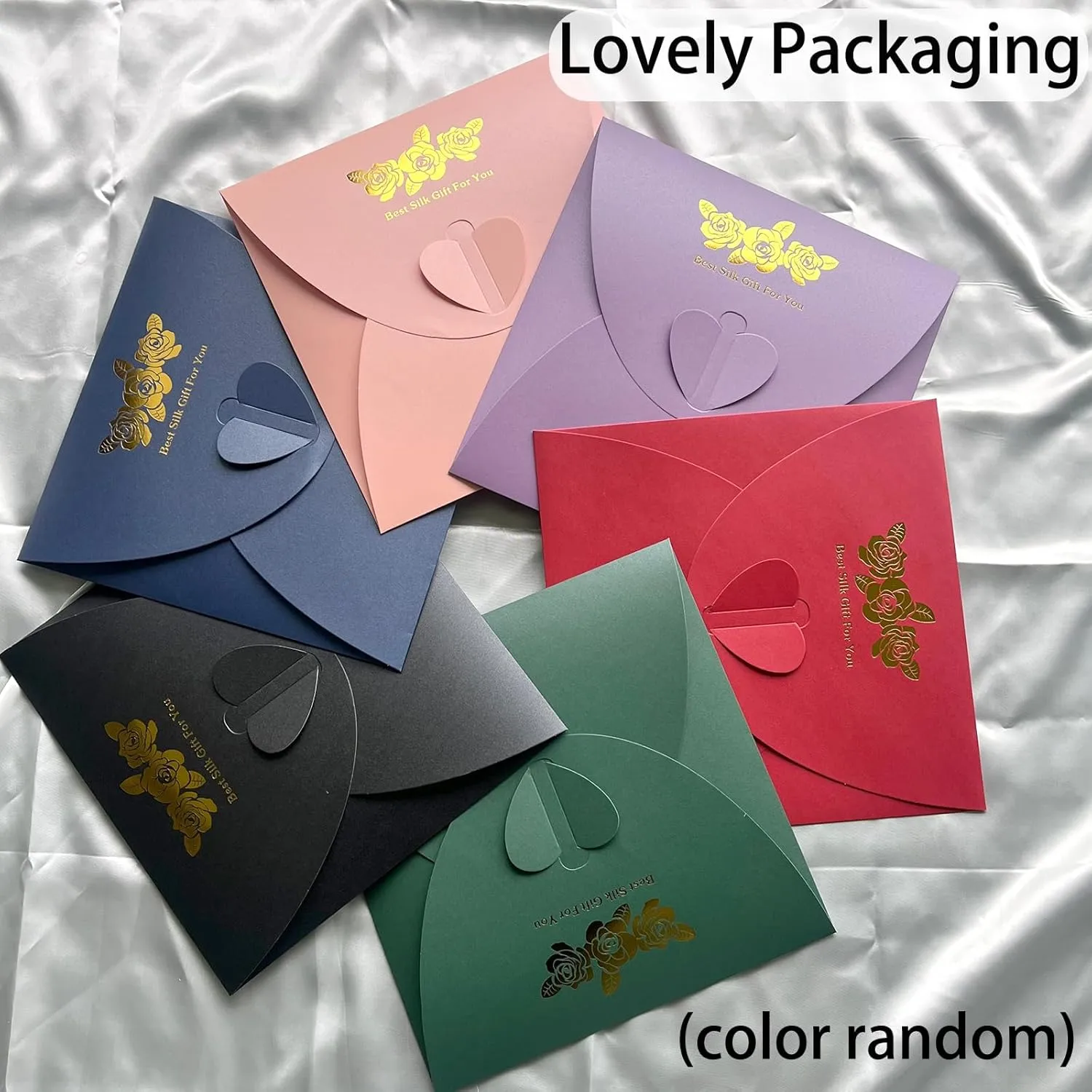 100% Mulberry Silk Neck Scarf 21''x21'' Small Square Hair Scarf for Women Men Lightweight Bandana Envelope Package