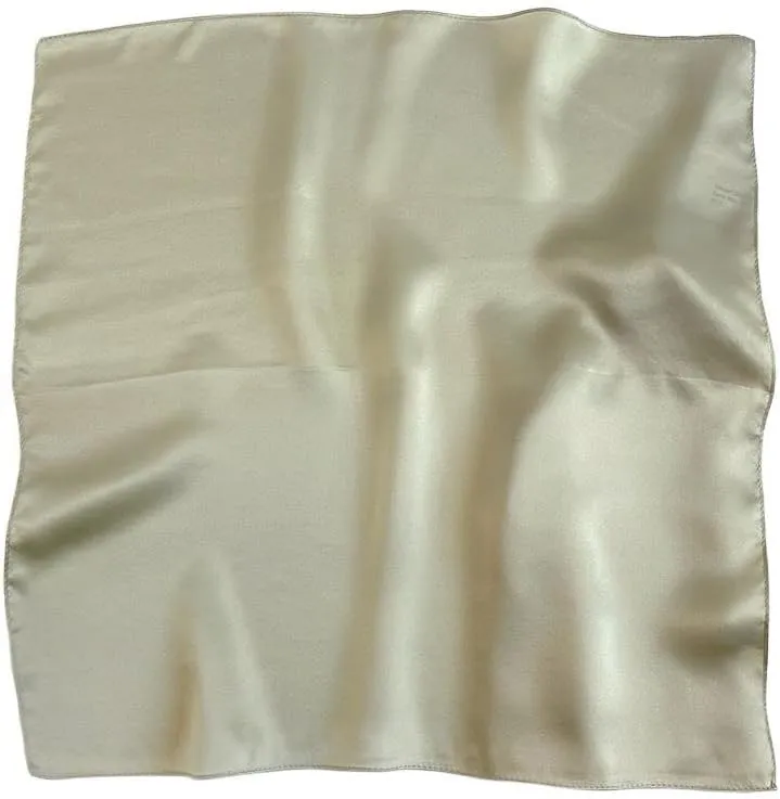 100% Mulberry Silk Purse Scarf – Lightweight 20" Square Silk Neckerchief for Men and Women