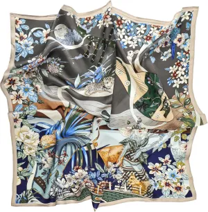 100% Mulberry Silk Scarf 27"x27" for Women, Luxurious Lightweight Neckerchief, Breathable & Soft，Gift Packed