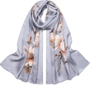 100% Mulberry Silk Scarf - 70'' X 21'' Long Satin Fashion Designer Scarf - Lightweight Wraps with Gift Packed