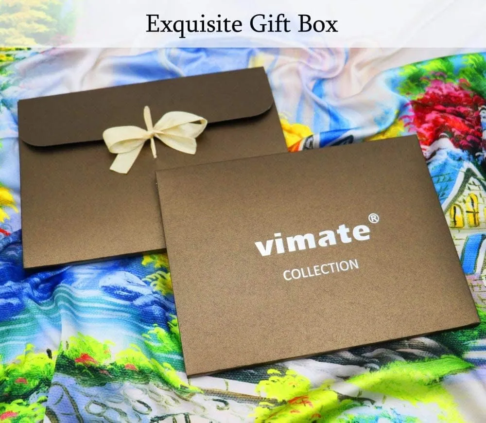 100% Mulberry Silk Scarf-Printed or Solid Color 35” Square Large Silk Hair Head Wrap Scarf With Gift Box Package