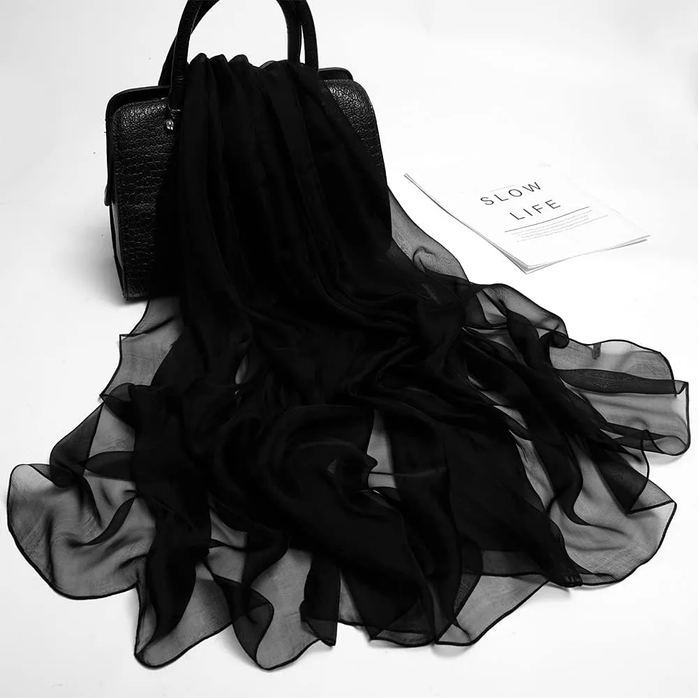 100% Mulberry Silk Scarf Square Hair Scarves Fashion Pattern Neck Scarfs for Women