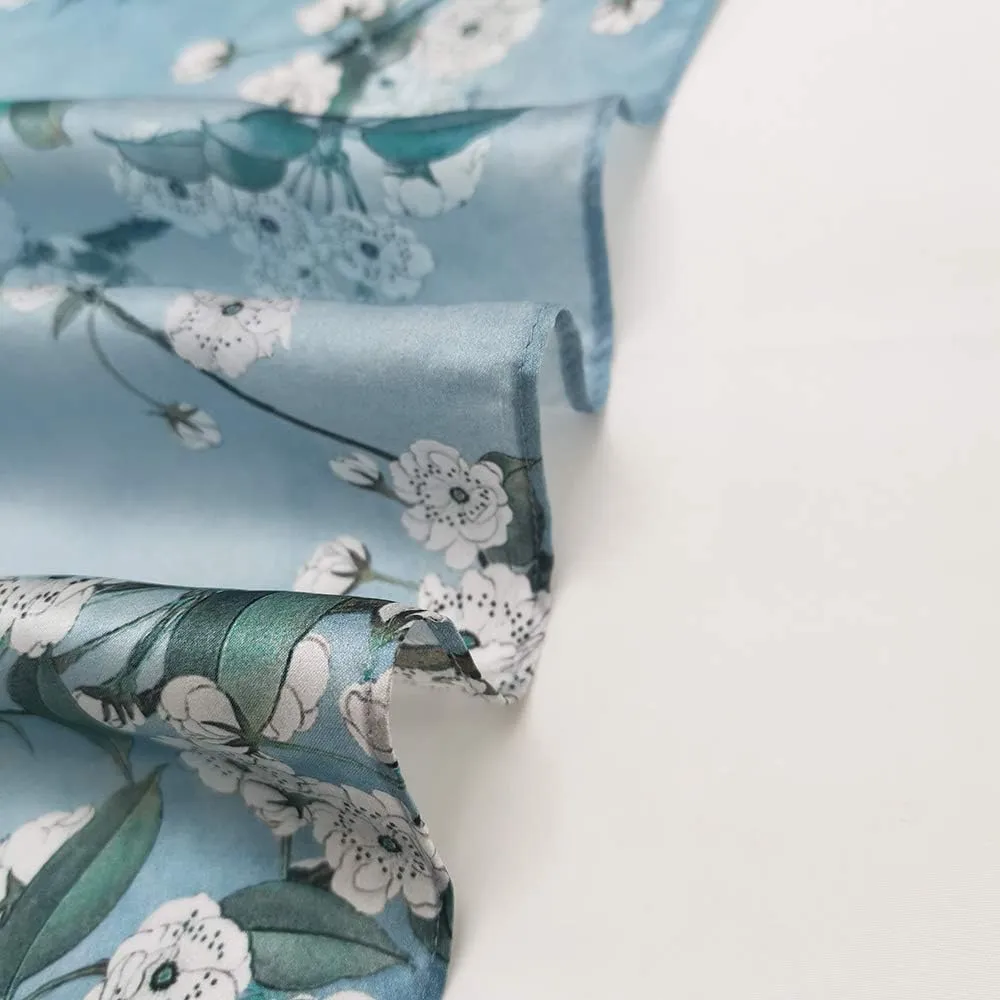 100% Mulberry Silk Scarfs for Women-Lightweight Square Satin Head Scarf-Small Silk Hair Scarf for Sleeping 21"x21"