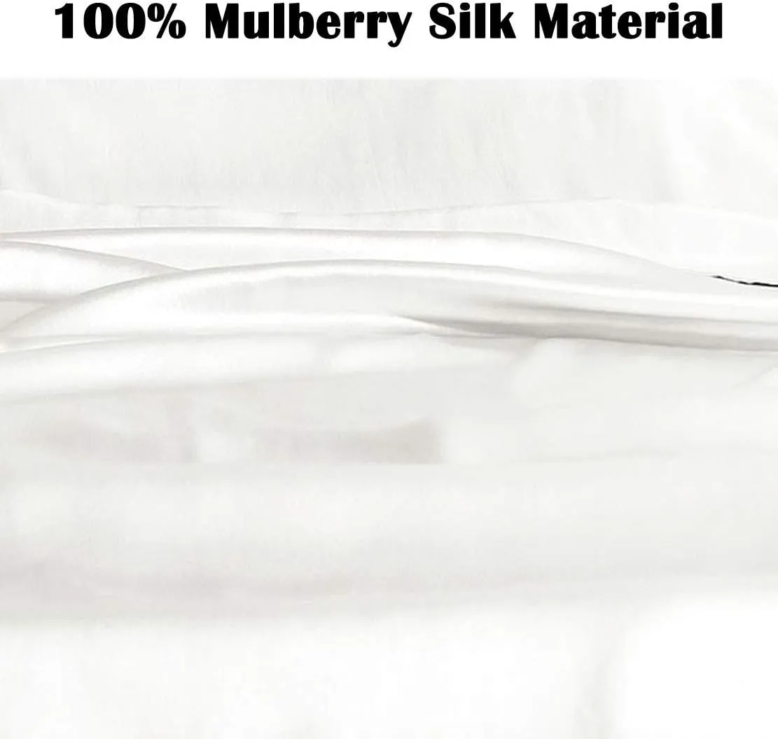 100% Mulberry Silk Sleeping Bag Liner - 19 Momme Silk Single Size Sleep Sack, Lightweight Travel and Camping Sheet for Hotel