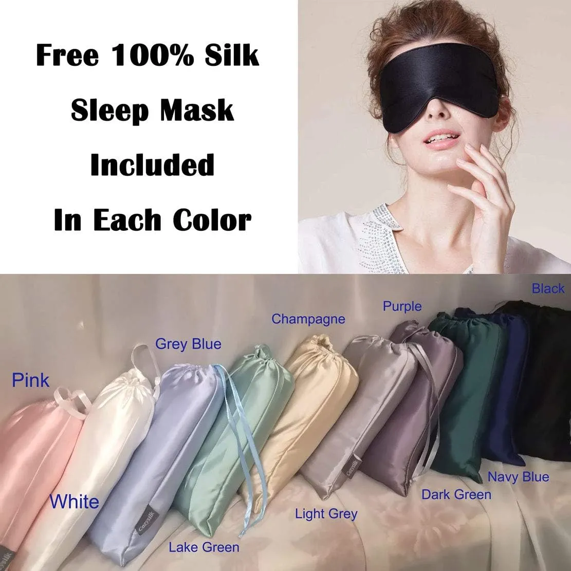 100% Mulberry Silk Sleeping Bag Liner - 19 Momme Silk Single Size Sleep Sack, Lightweight Travel and Camping Sheet for Hotel