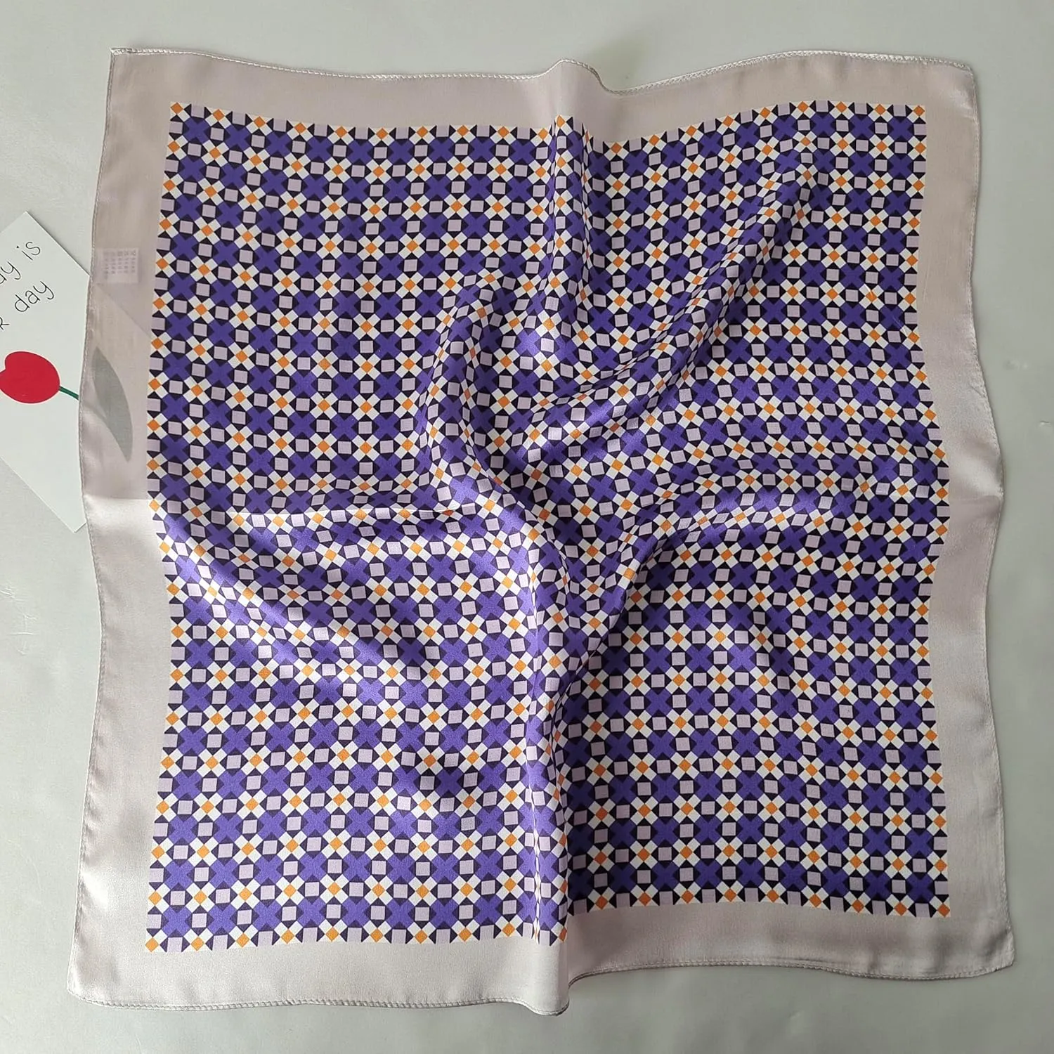 100% Mulberry Square Silk Scarf - Neckerchief Headscarf Gift Packed - 21" x 21"