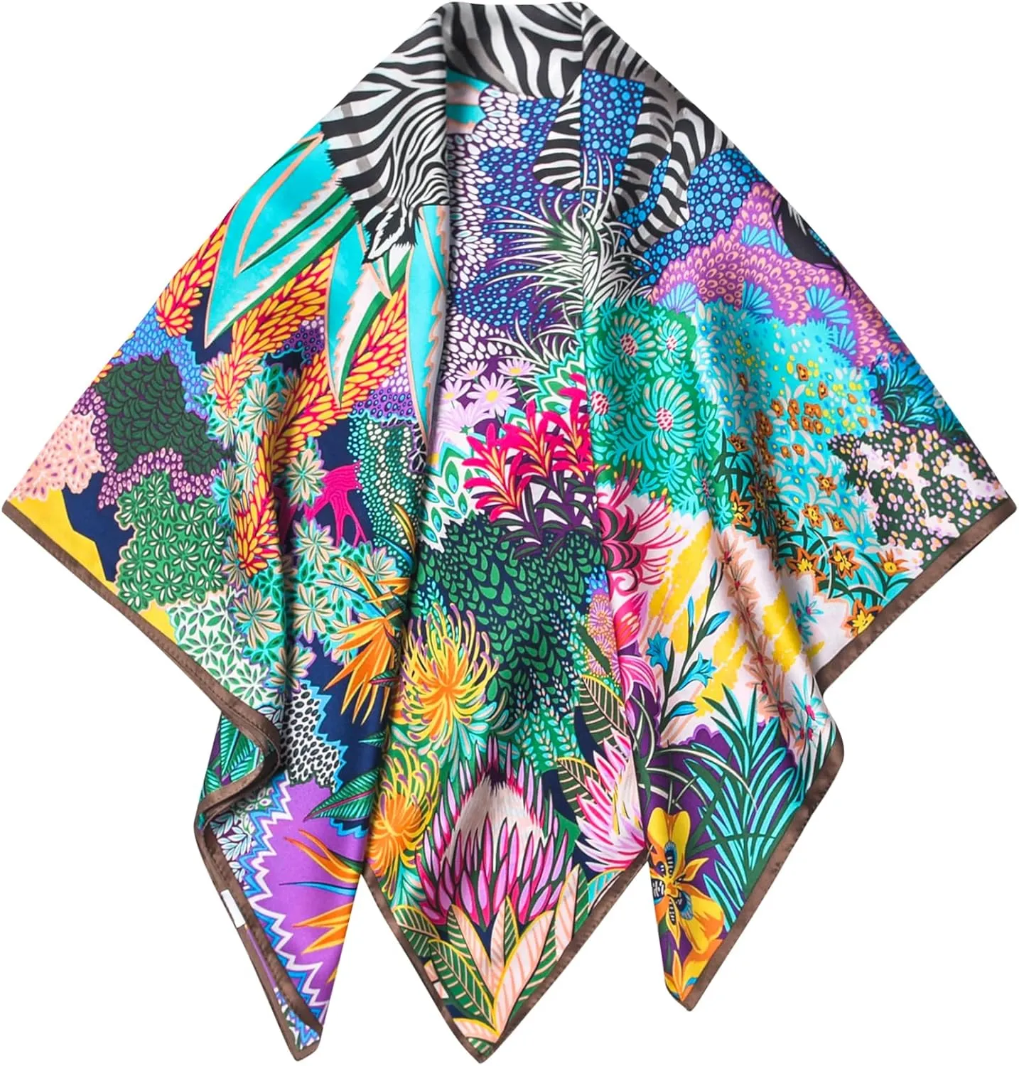 100% Pure Mulberry Silk Scarf 35" Large Square Lightweight Headscarf –Women’s Hair Wraps The shawl-With Gift Packed