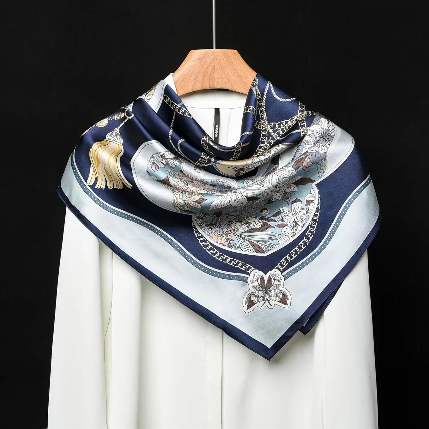 100% Pure Mulberry Silk Scarf 35" Large Square Lightweight Headscarf –Women’s Hair Wraps The shawl-With Gift Packed