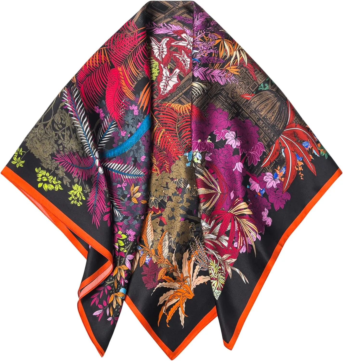 100% Pure Mulberry Silk Scarf 35" Large Square Lightweight Headscarf –Women’s Hair Wraps The shawl-With Gift Packed