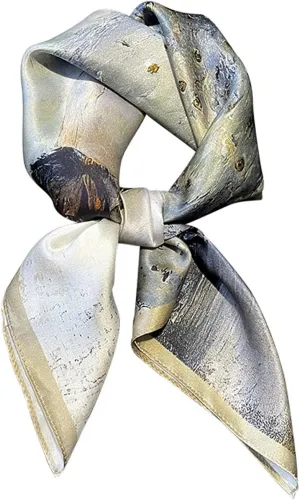 100% Pure Mulberry Silk Square Scarf for Hair-27''x27''- Women Silk Neckerchief Head Wrap Scarf