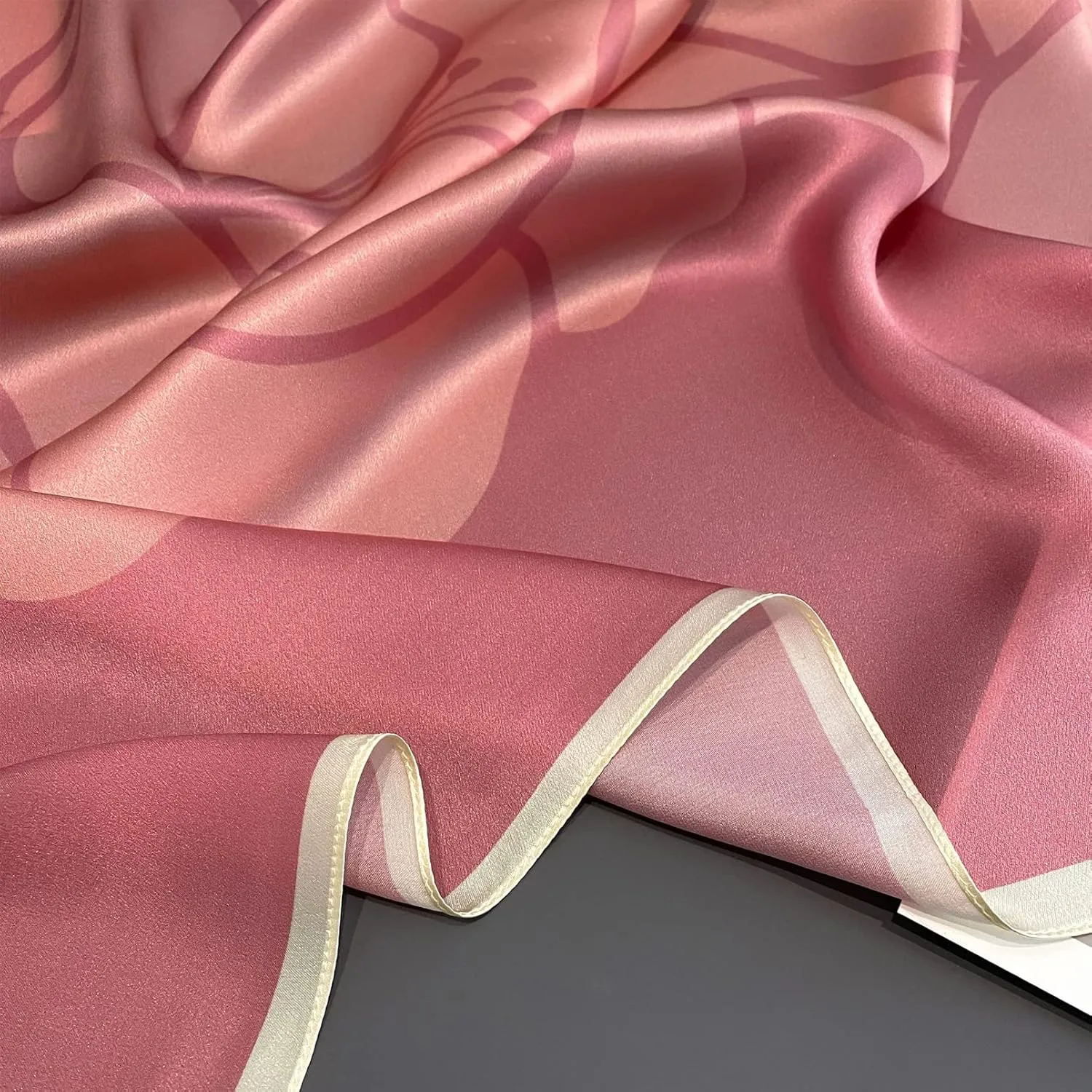 100% Pure Mulberry Silk Square Scarf for Hair-27''x27''- Women Silk Neckerchief Head Wrap Scarf