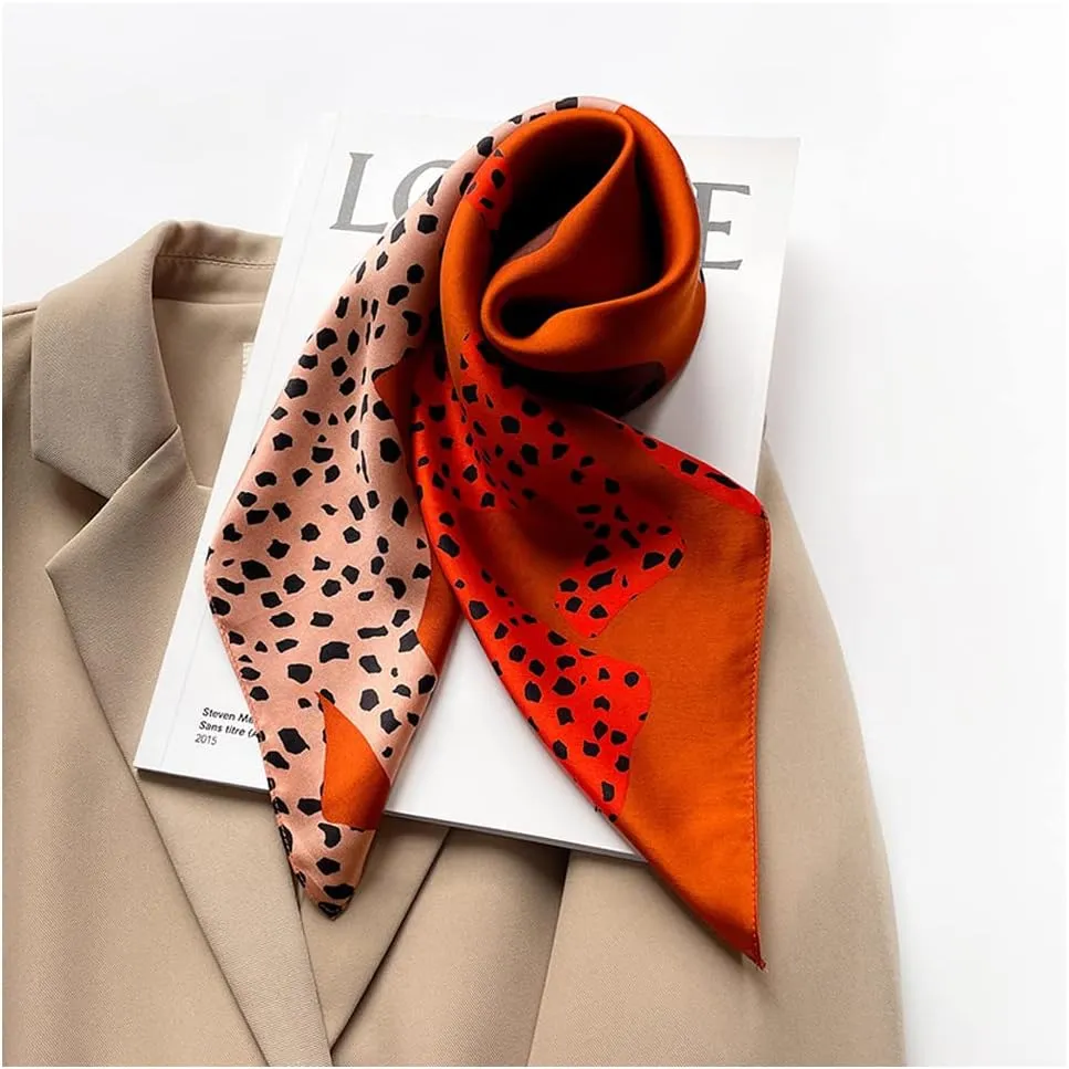 100% Pure Mulberry Silk Square Scarf for Hair-27''x27''- Women Silk Neckerchief Head Wrap Scarf