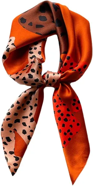 100% Pure Mulberry Silk Square Scarf for Hair-27''x27''- Women Silk Neckerchief Head Wrap Scarf
