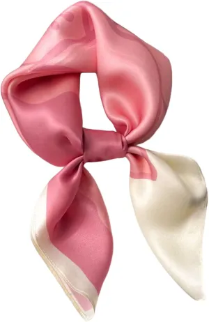100% Pure Mulberry Silk Square Scarf for Hair-27''x27''- Women Silk Neckerchief Head Wrap Scarf