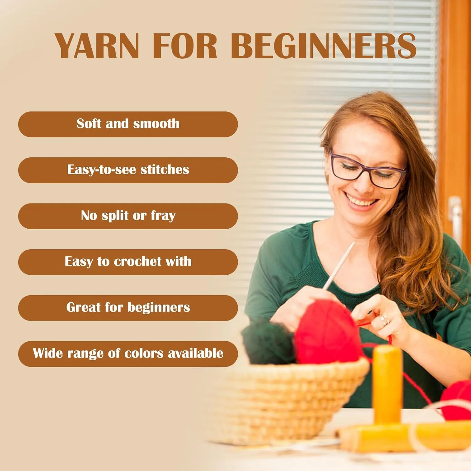 10×50g Beginners Yarn Kit for Crocheting and Knitting,Cotton Nylon Blend Yarn for Hand DIY Bag Basket Dolls and Cushion A
