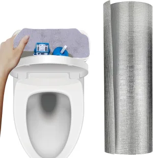 118 x 15.7 Inch Toilet Tank Liner Anti Condensation Kit, Toilet Tank Insulation Liner for Stop Condensation Preventing Water Damage to Floors, Silver