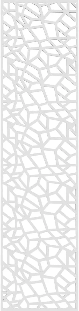 13 3/8"W x 55 3/8"H x 3/8"T Fenton Decorative Fretwork Wall Panels in Architectural Grade PVC