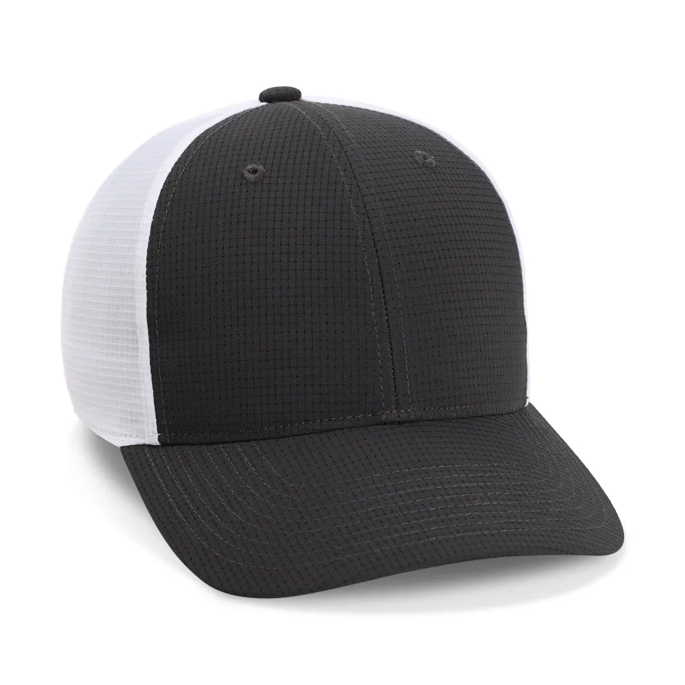 1440M - The Aperture Mesh Back Grid Pattern Performance Cap