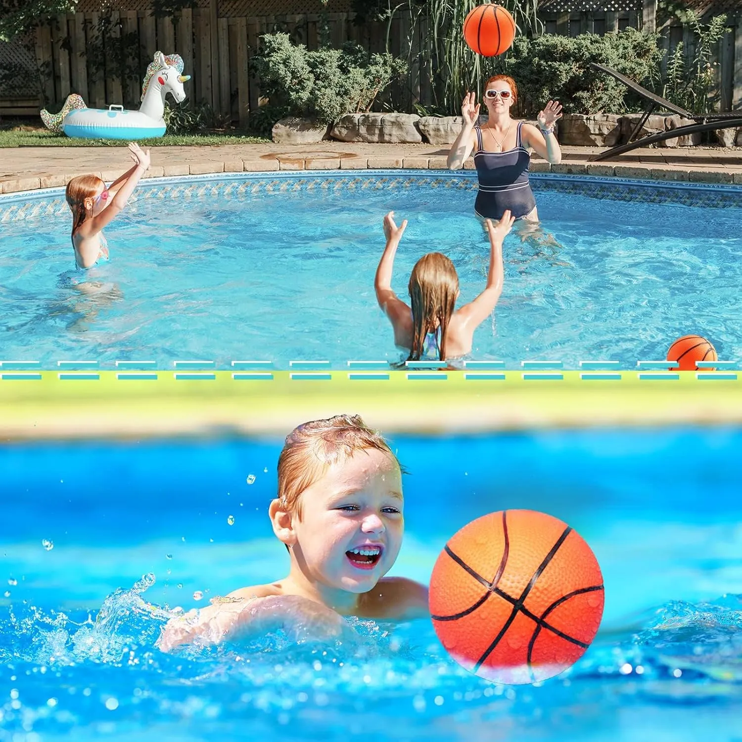 15Pcs 6" Mini Basketball Balls Bulk Small Basketball Set with Pump, PVC Small Basketball for Over The Door Basketball Hoop Games Party Favors Indoor Outdoor Play Adults Kids Pool Beach Basketball