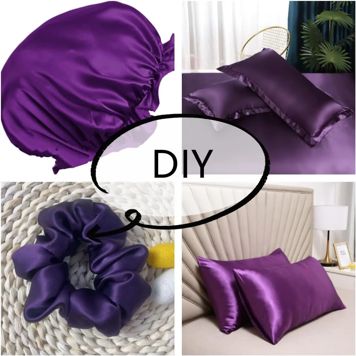 16m/m 100% Mulberry Dressmaking Silk Sewing Silk Charmeuse Fabric Silk 45" Width DIY Silk (Violet - 1 Yards)