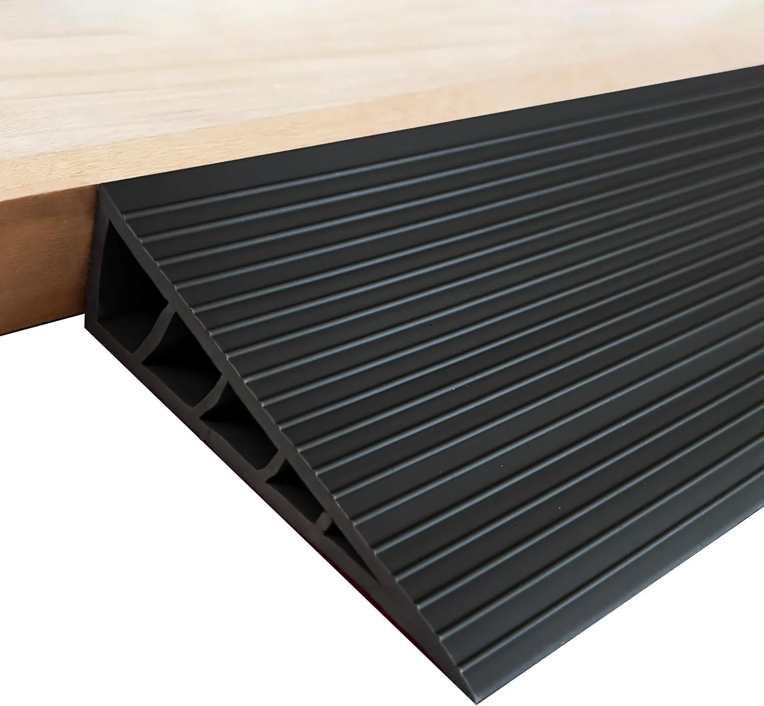 1" Rise Threshold Ramps for Doorways 40 in Floor Transition Strip Wheelchairs Ramps, Edge Door Threshold Reducer Transition Strips for Home Steps (Black, 2 PC)