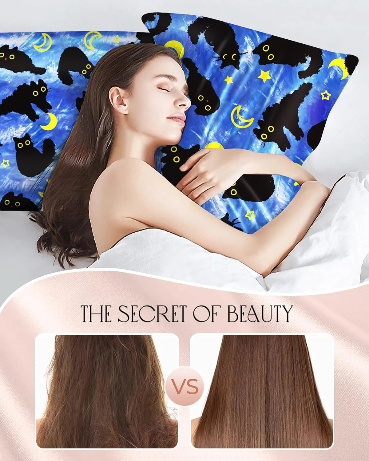 2 Pack Mulberry Silk Pillow Case for Hair and Skin 19 Momme Standard 26"x20" Blue Moon Silk Pillowcase Soft Smooth Satin Pillowcase Sleeping for Women