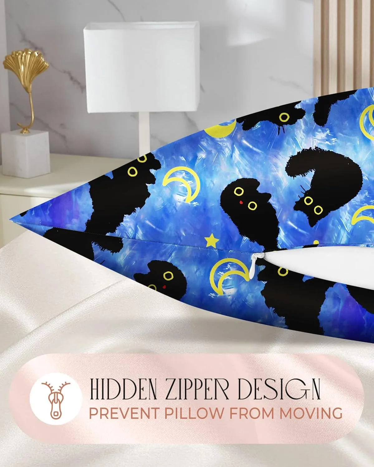 2 Pack Mulberry Silk Pillow Case for Hair and Skin 19 Momme Standard 26"x20" Blue Moon Silk Pillowcase Soft Smooth Satin Pillowcase Sleeping for Women