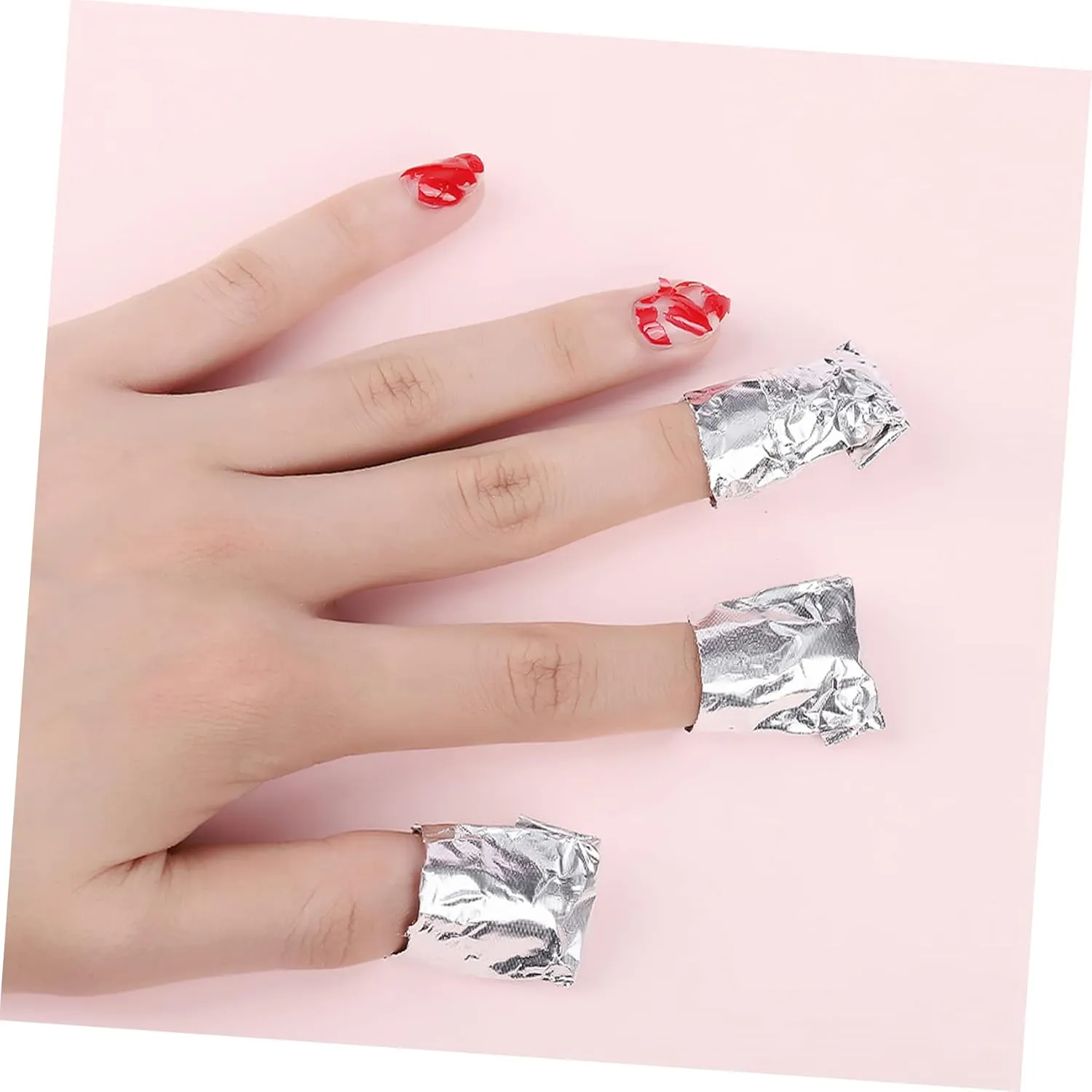 2000 pcs Nail Foil Wraps Gel Nail Polish Remover Packs Soak Off Nail Art Removal Easy Soak Off Varnish Cleaner Home Use