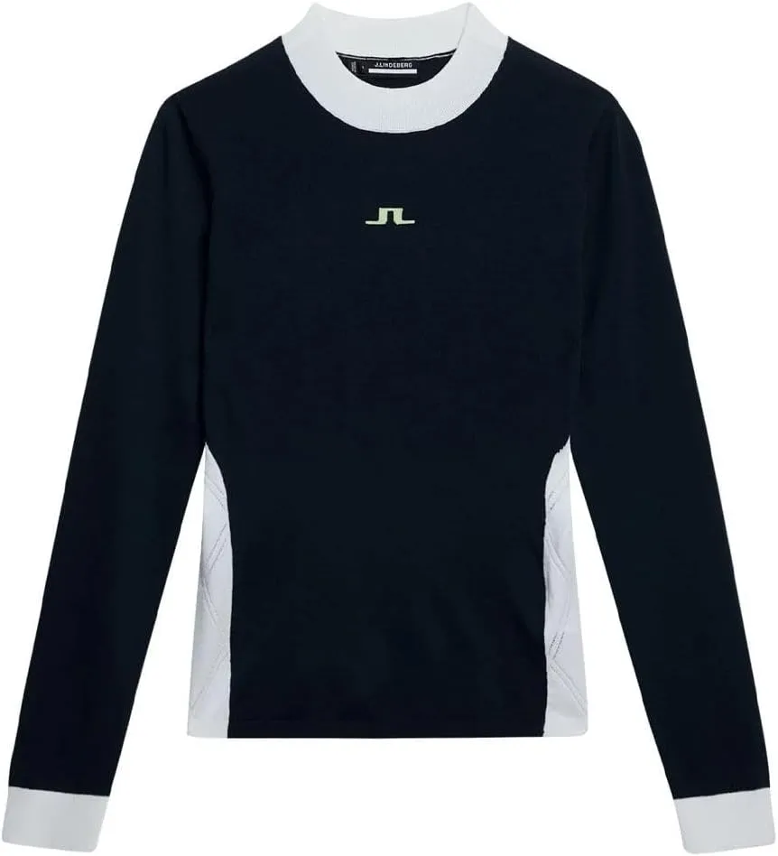 2024 J.Lindeberg Women Meadow Knitted Golf Sweater JL Navy Small