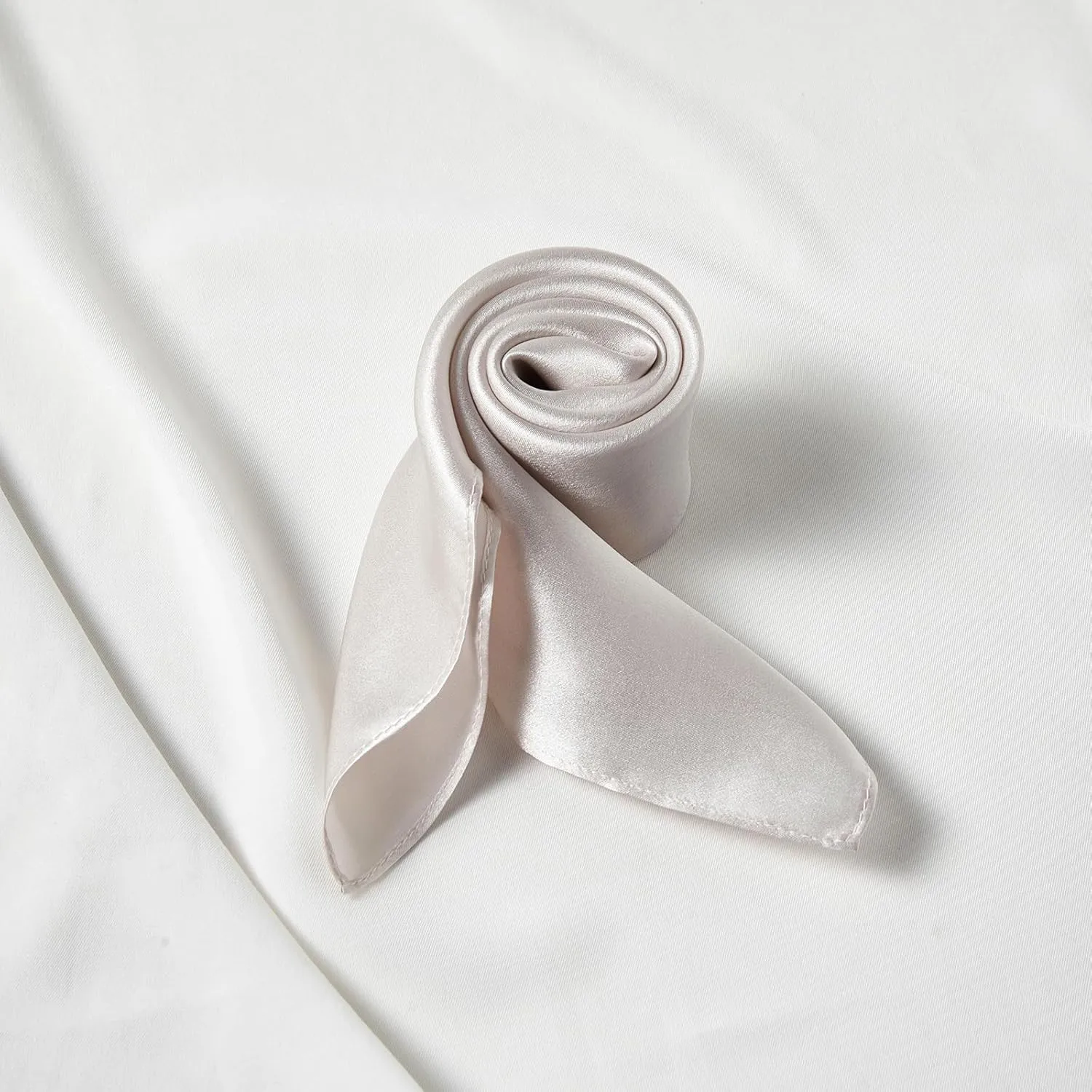 21"x21" Solid Color Mulberry Silk Scarf Silk Hair Wrap Head Scarf Lightweight Square Neckerchief