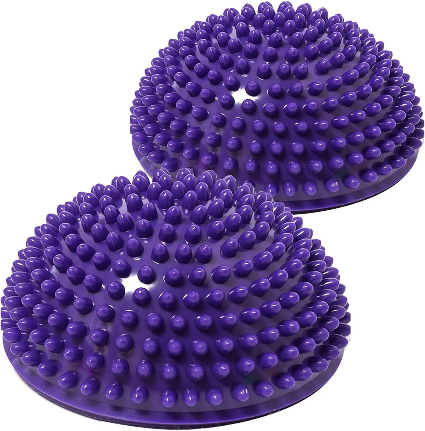 2Pack Hedgehog Balance Pods Stability Balance Trainer Dots with Needle Pump Half Spiky Fitness Ball Domes for Kids Adults Stability Training, Physical Therapy, Core Strength Gymnastics Home Exercise