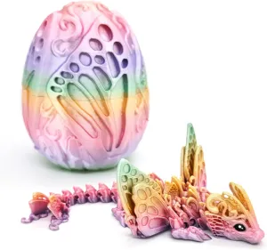 3D Printed Dragon Butterfly Wings with Egg, Multicolor, Fantasy, Adult, Squeeze Toy