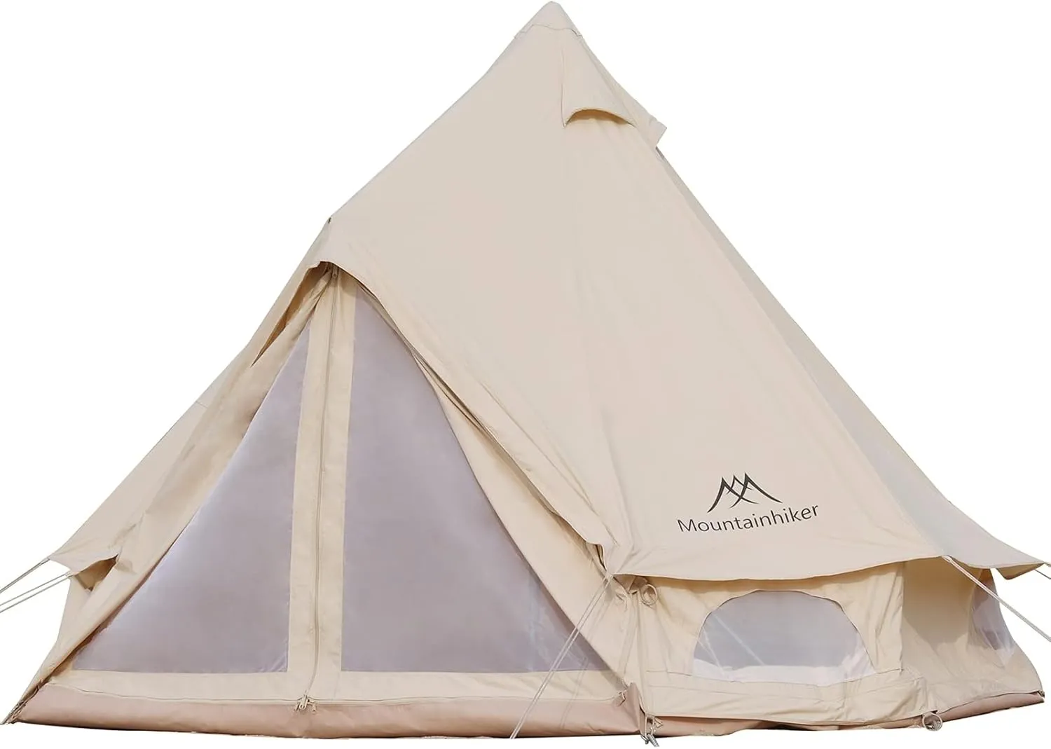 4-5 Person Mongolian Tent, Glamping Tent with Cool Ventilation Mosquito Net Doors & Windows, Outdoor
