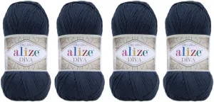4 Balls Hand Knitting Yarn 100% Microfiber Acrylic Yarn Alize Diva Silk Effect Thread Crochet Art Lace Craft Lot of 4 skeins 400gr 1532yds (361)