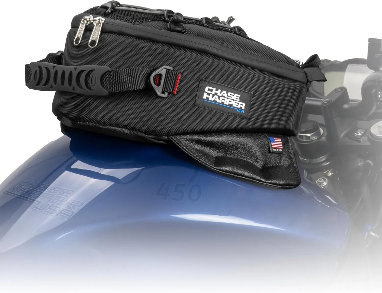 450M Magnetic Tank Bag, Water-Resistant, Tear-Resistant, Industrial Grade Ballistic Nylon with Anti-Scratch Rubberized Polymer Bottom - Red