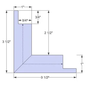 4" PVC Stealth Outside Corner with Rabbeted Edges