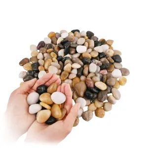 5 lbs Natural River Rocks 1-2 Inch Ornamental Polished Pebbles Small Rocks Pebbles for Indoor Plants Decorative Rocks for Potted Plants Aquarium Gravel River Rocks for Plants,Aquarium,Fish Tank,Vases