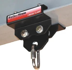 5.0" Wide I-Beam Clamp - 1000 LBS Load Rating - (Set for 5.0" Wide I-Beam) - for Gymnastic Rings - Climbing Ropes - Heavy Bags - Multi-Fitness