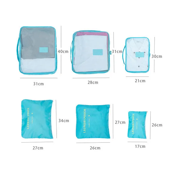 6 PC Easy Travel Packing System