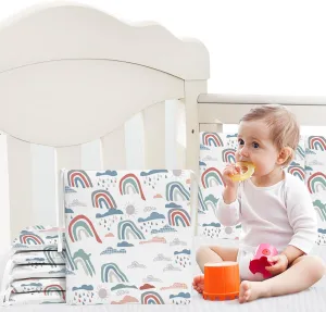 6 Pc Ventilated Mesh Corner Edge, Soft Cushion(Iner Lining Strips) - Washable, Reusable-About 6/12 Pieces (9.85in x 11.8in) (12pc-rain-Bow)