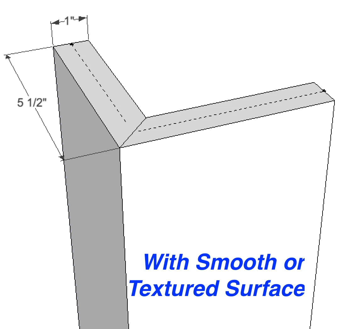 6" PVC Outside Corner with Flat Edges