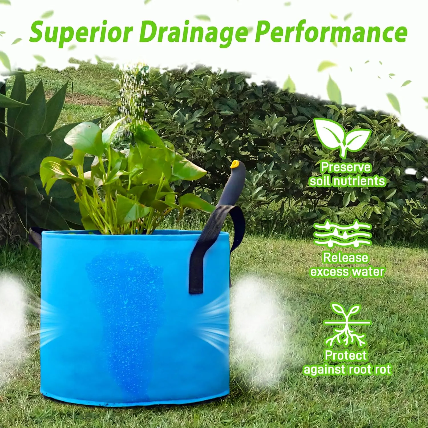 7 Pack 10 Gallon Plant Grow Bags - Mixed 7 Colors with Reinforced Handles & Aeration Design, Ideal for Tomato, Flowers & Fruits