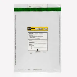 8x10 Opaque Bank Deposit Security Bags | Tamper Evident Seal | Serial Numbered Receipts - Roll of 250 Bags