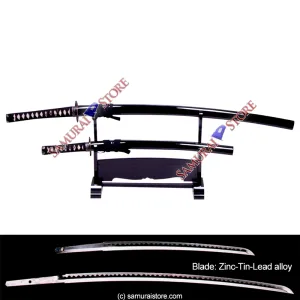 A Pair of Display Replica Sword Glossy BLACK