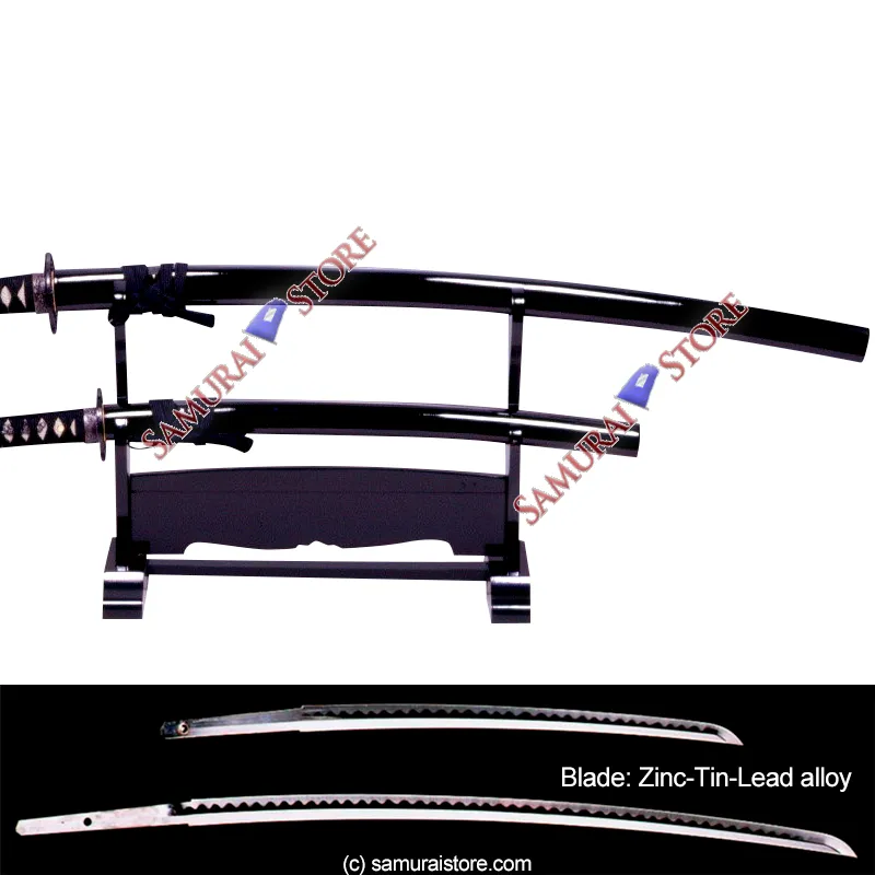 A Pair of Display Replica Sword Glossy BLACK